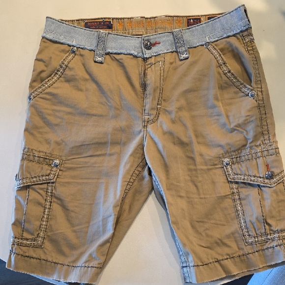 Rock Revival Other - Rock Revival Tan Cargo Shorts